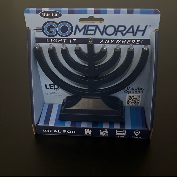 Hanukkah Chanukah Rite Lite Go Memorah, Blue Plastic, LED, home, office, New MIB - Picture 2 of 4